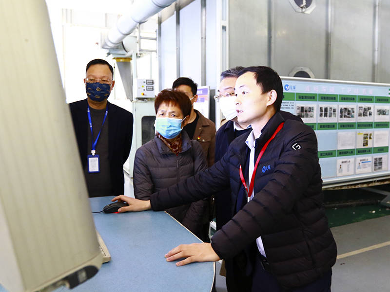  安徽省纺织行业协会到金沙检测线路js69科技调研走访 